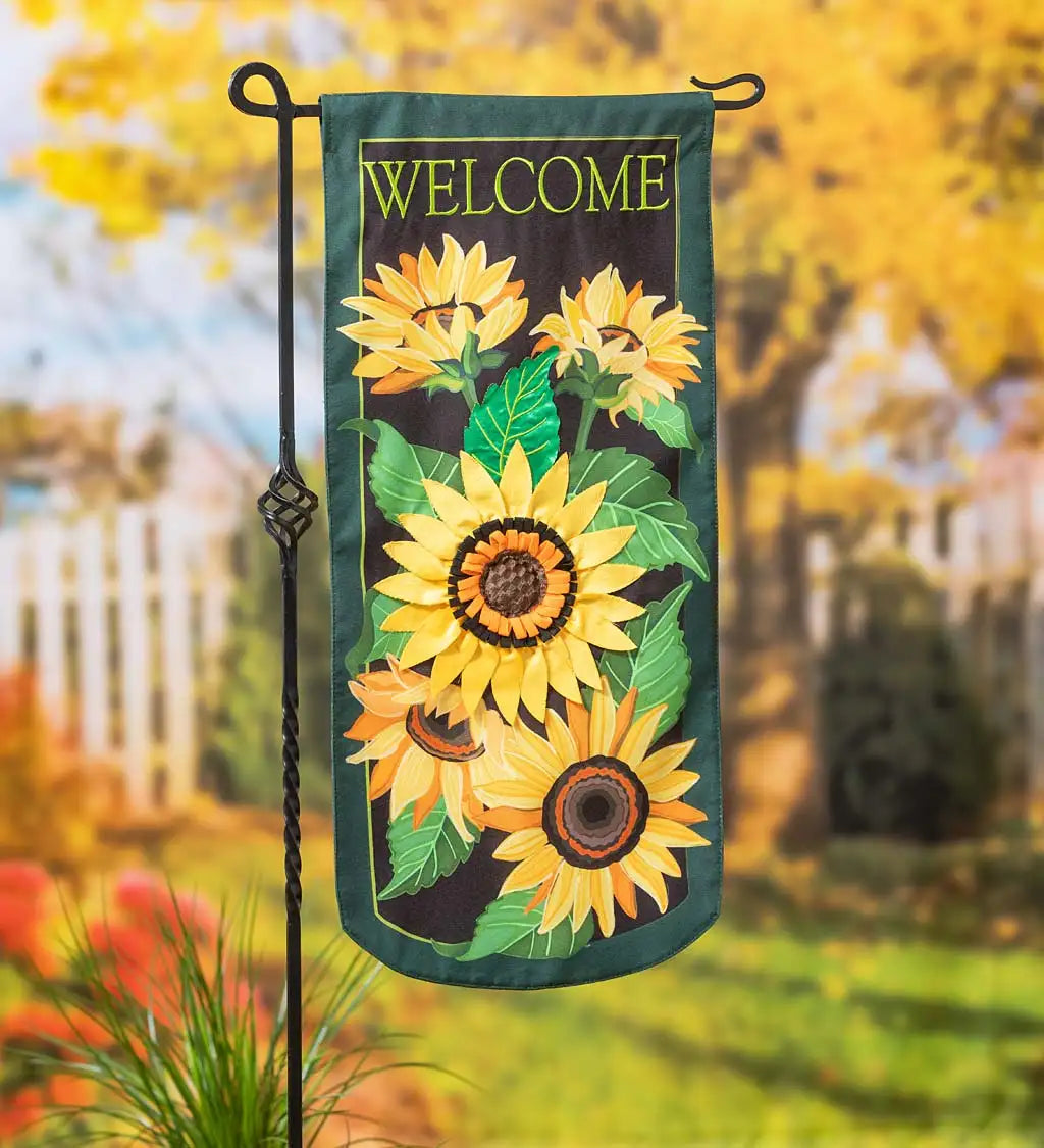 Welcome Fall Sunflower Garden Flag