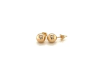 14k Yellow Gold Round Stud Earrings (6.0 mm)