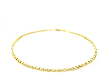 2.3mm 10k Yellow Gold Rolo Anklet