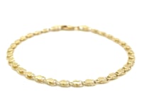 3.3mm 14k Yellow Gold Heart Anklet