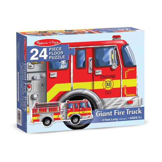 Giant Fire Truck Floor Puzzle 24 Pieces - Lake Norman Gifts