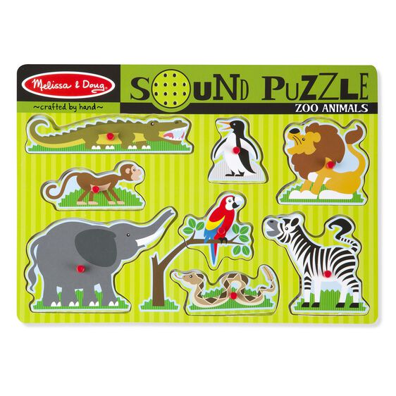 Zoo Animals Sound Puzzle - 8 Pieces - Lake Norman Gifts