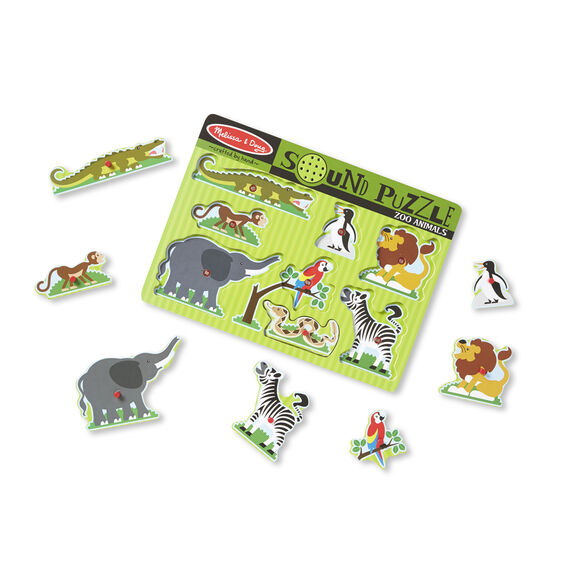 Zoo Animals Sound Puzzle - 8 Pieces - Lake Norman Gifts