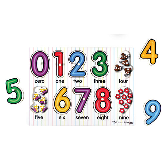 See-Inside Numbers Peg Puzzle - 10 pieces - Lake Norman Gifts