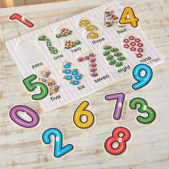 See-Inside Numbers Peg Puzzle - 10 pieces - Lake Norman Gifts