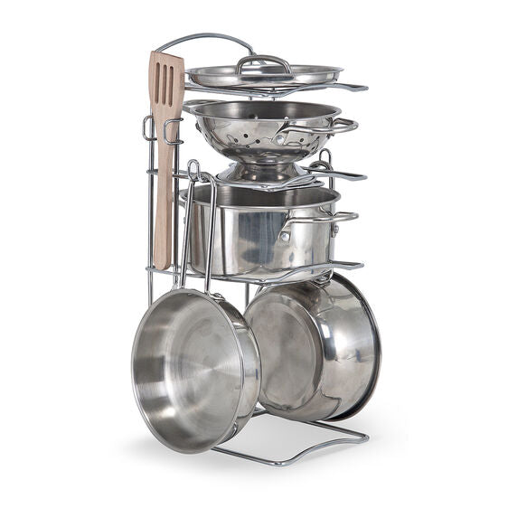 Stainless Steel Pots & Pans Play Set - Lake Norman Gifts