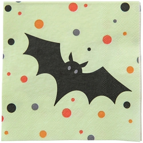 Batty Night Glow Beverage Napkin 20ct - Lake Norman Gifts