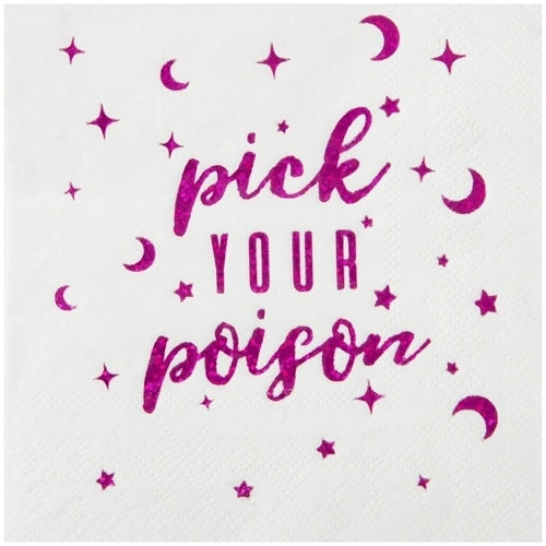 PICK YOUR POISON BEVERAGE NAPKIN 20CT - Lake Norman Gifts