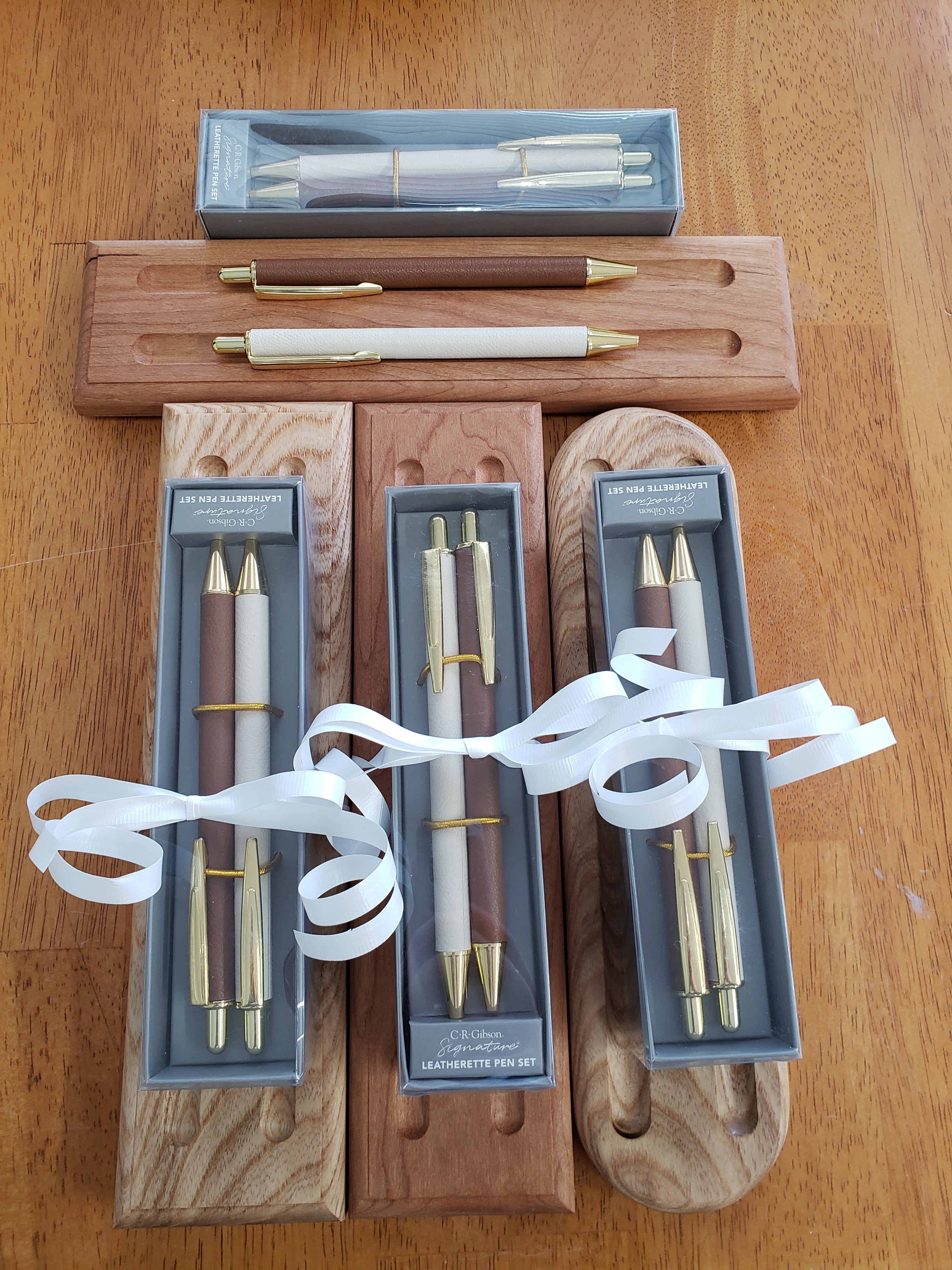 Pen Set With Wooden Holder