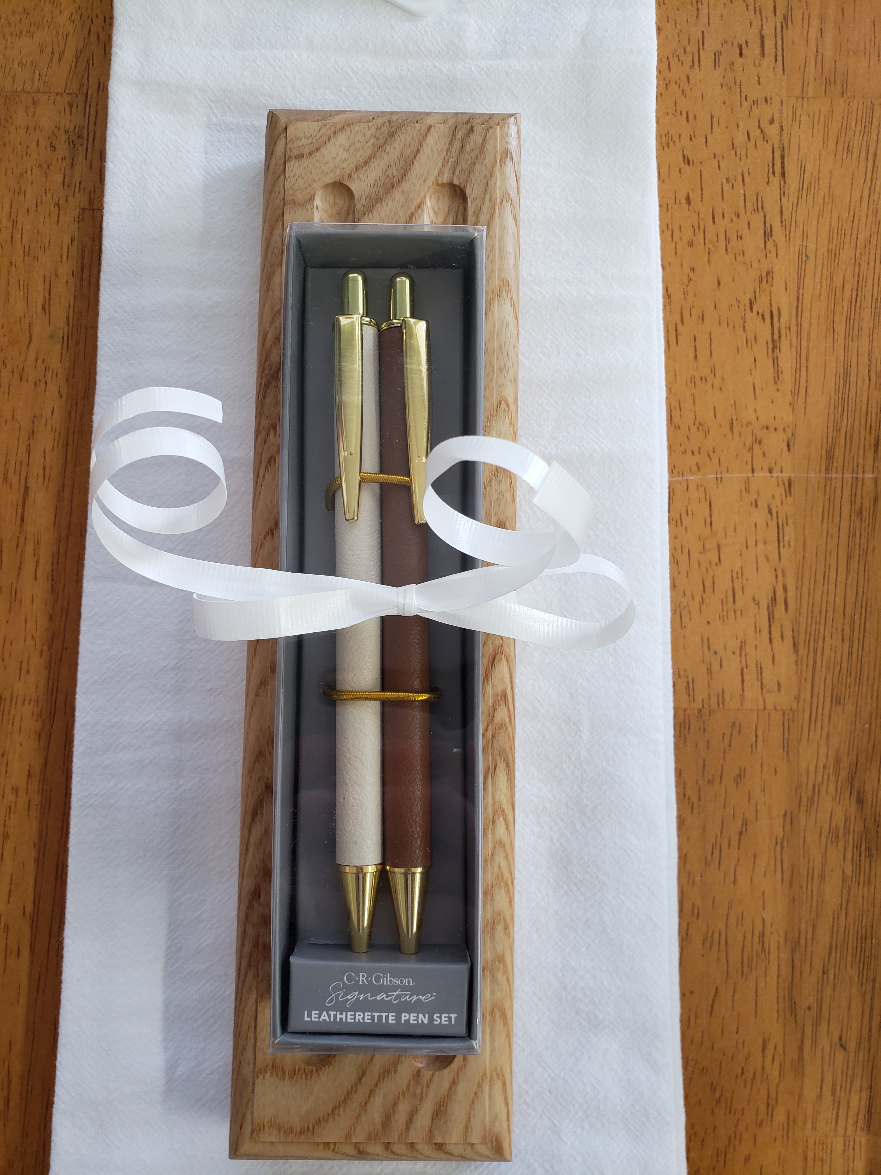Pen Set With Wooden Holder