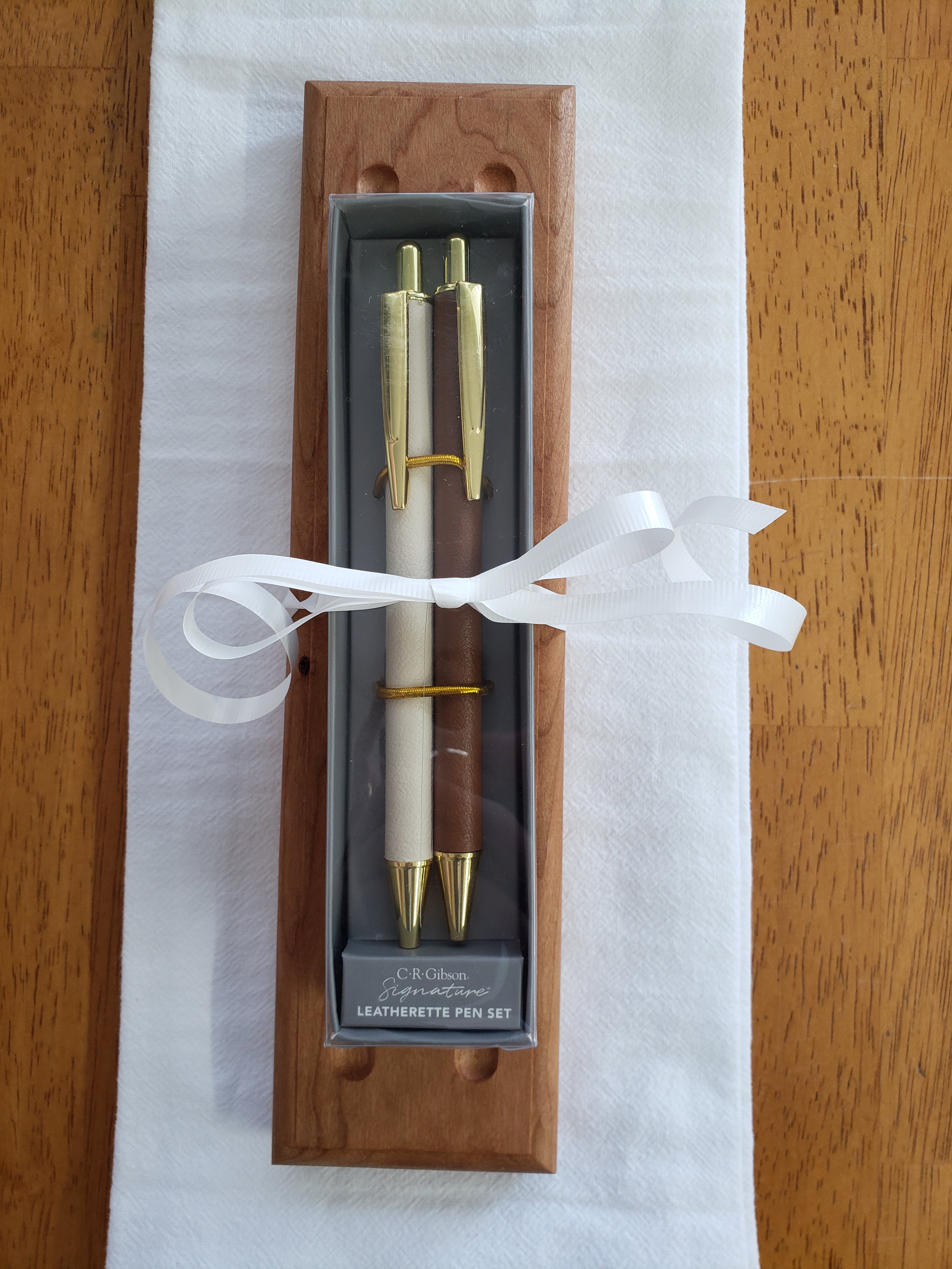 Pen Set With Wooden Holder