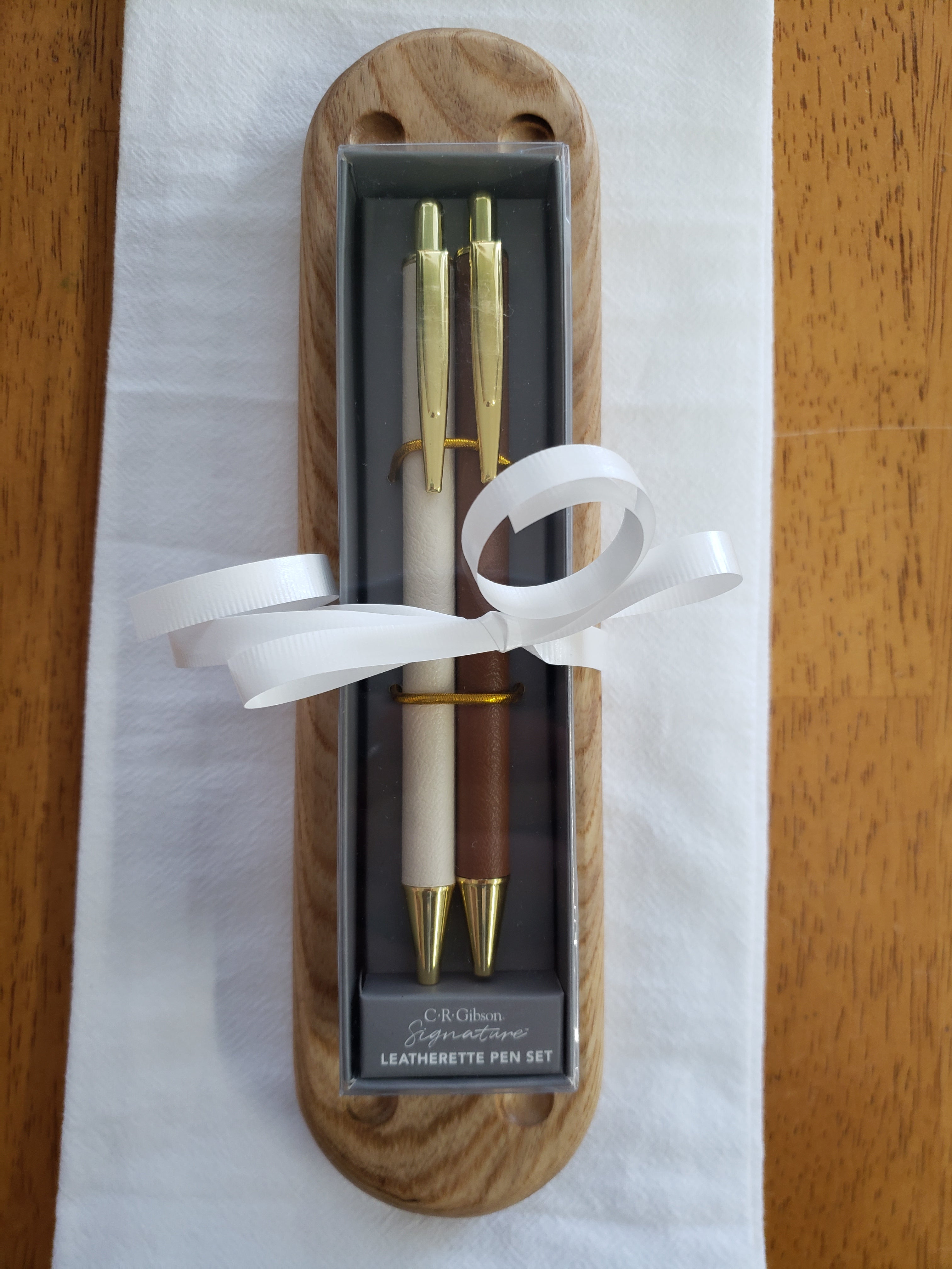 Pen Set With Wooden Holder