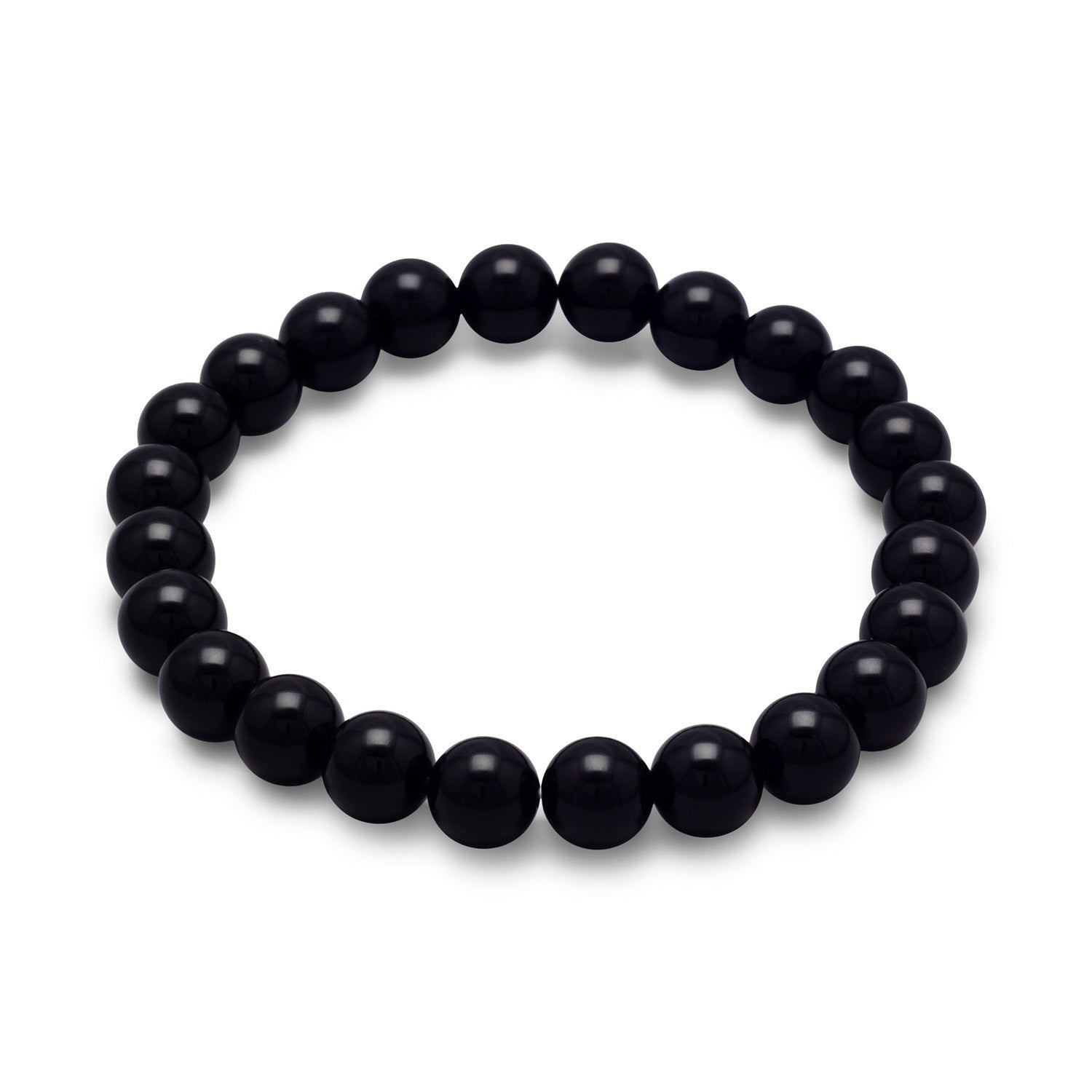 Black Onyx Bead Stretch Bracelet