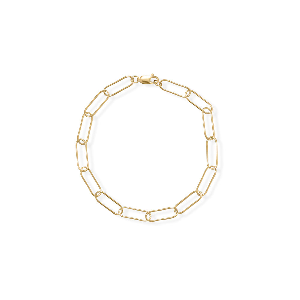 8" 14/20 Gold Filled Paperclip Bracelet
