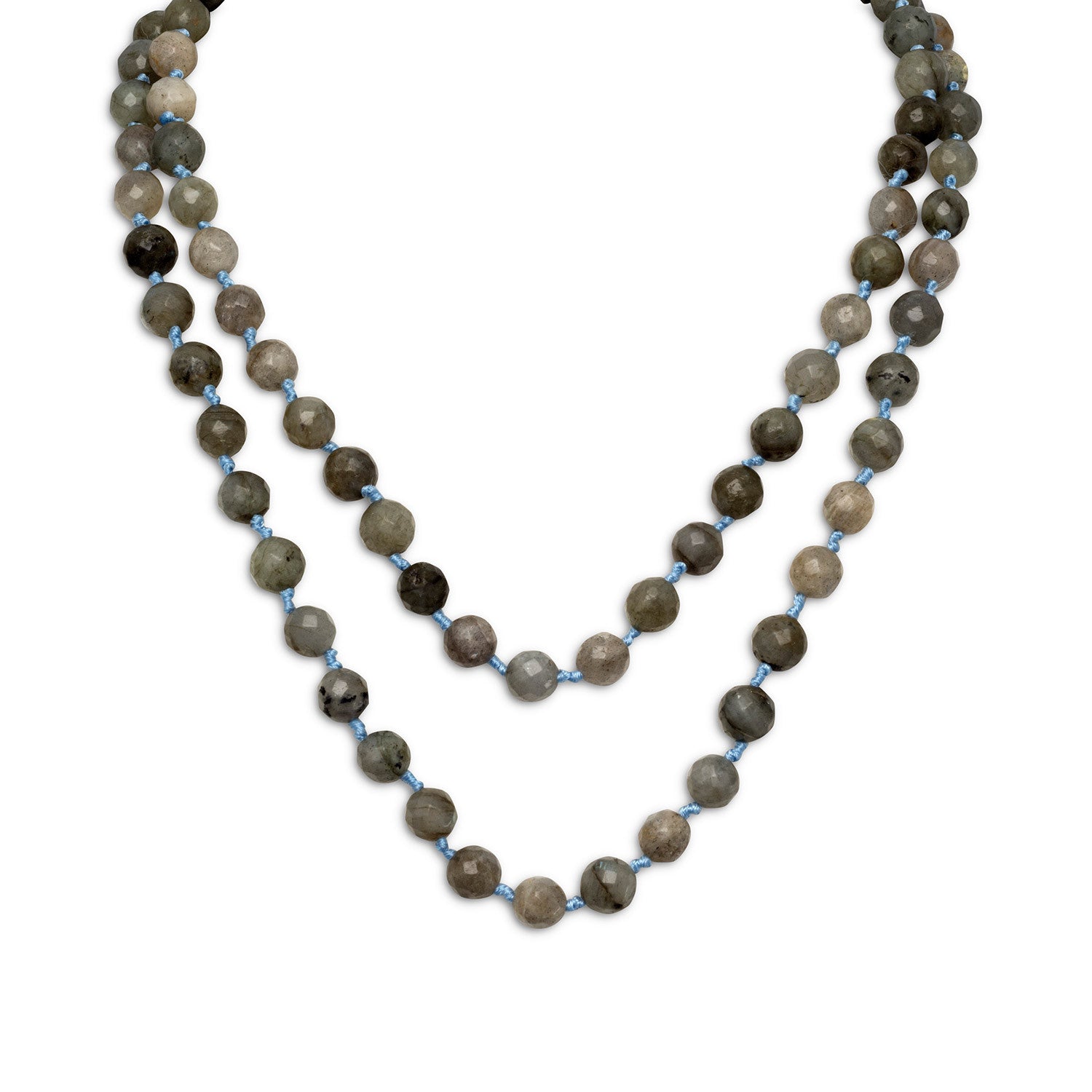 38" Endless Knotted Labradorite Necklace
