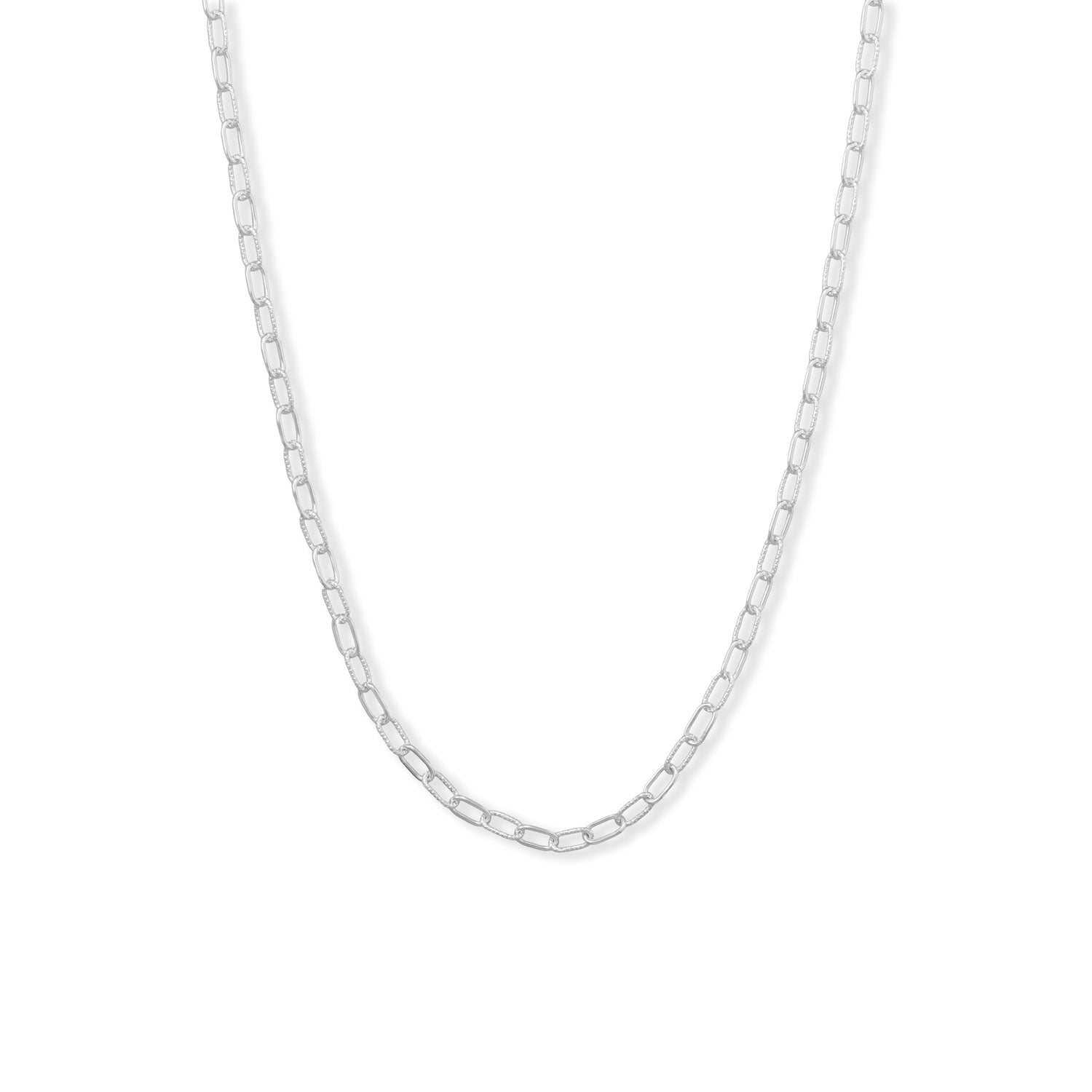 18" Smooth and Textured Link Necklace