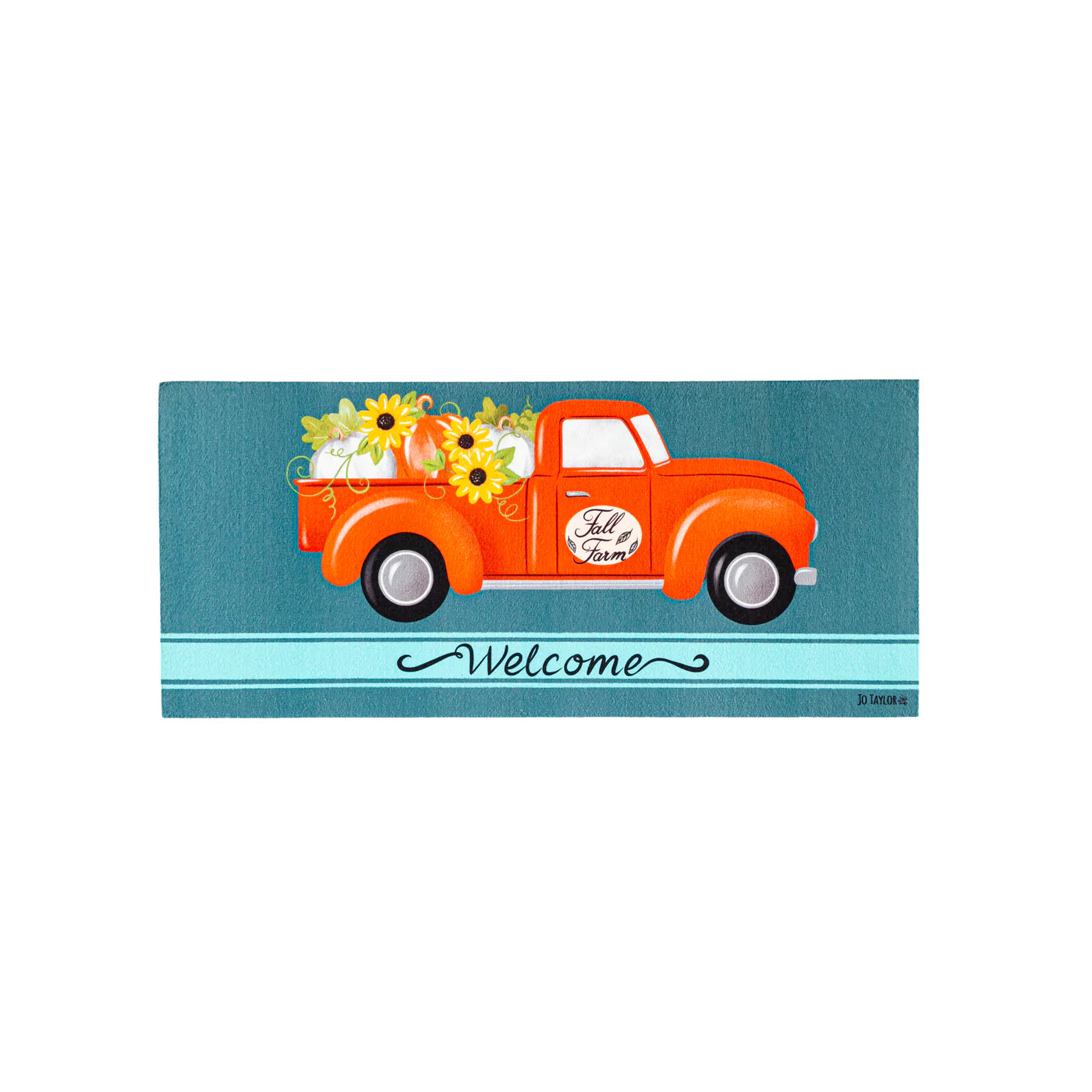 Fall Sunflower Truck Sassafras Switch Mat - Lake Norman Gifts