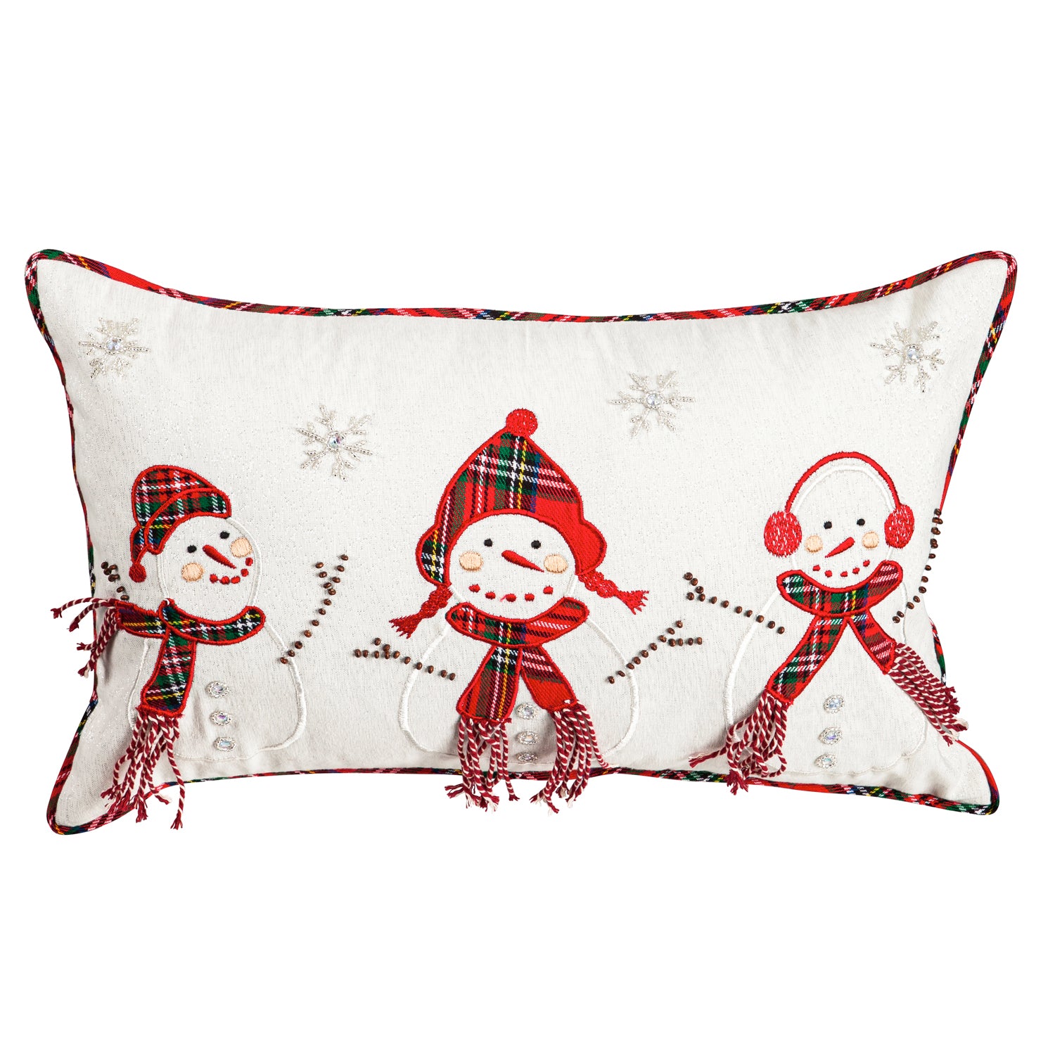 3 Snowmen Lumbar Pillow - Lake Norman Gifts