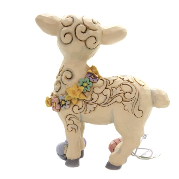 Lamb with Easter Egg Figurine