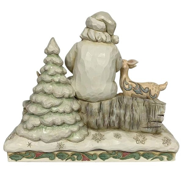 Santa Sitting Among Animals Figurine - Lake Norman Gifts