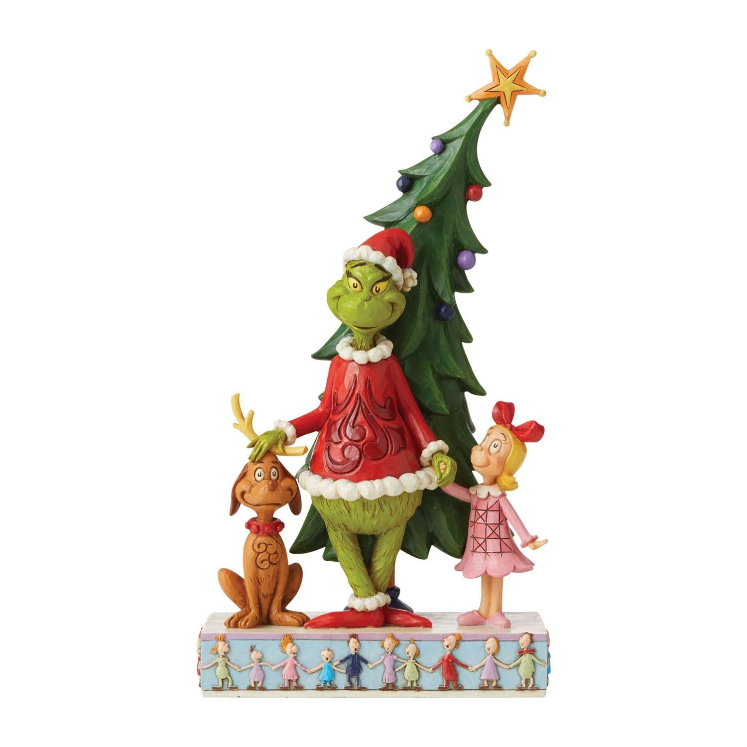 Grinch Max & Cindy By Tree - Lake Norman Gifts
