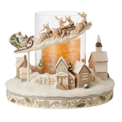 Woodland Santa Sleigh Candle Ring - Lake Norman Gifts