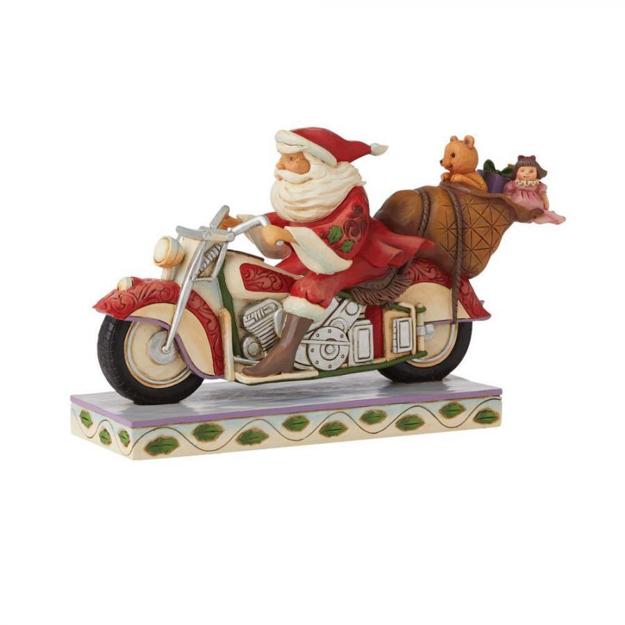 Santa Riding Motorcycle - Lake Norman Gifts