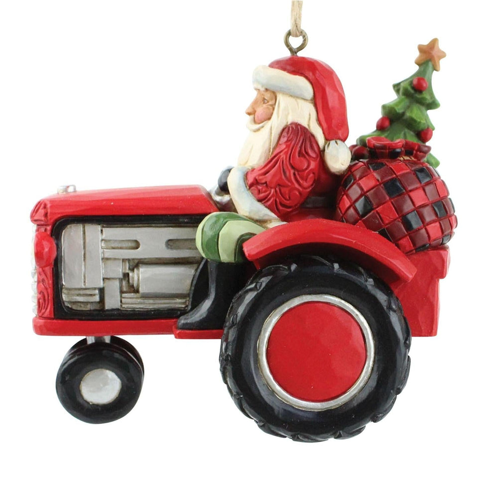 Santa Driving Tractor Ornament - Lake Norman Gifts
