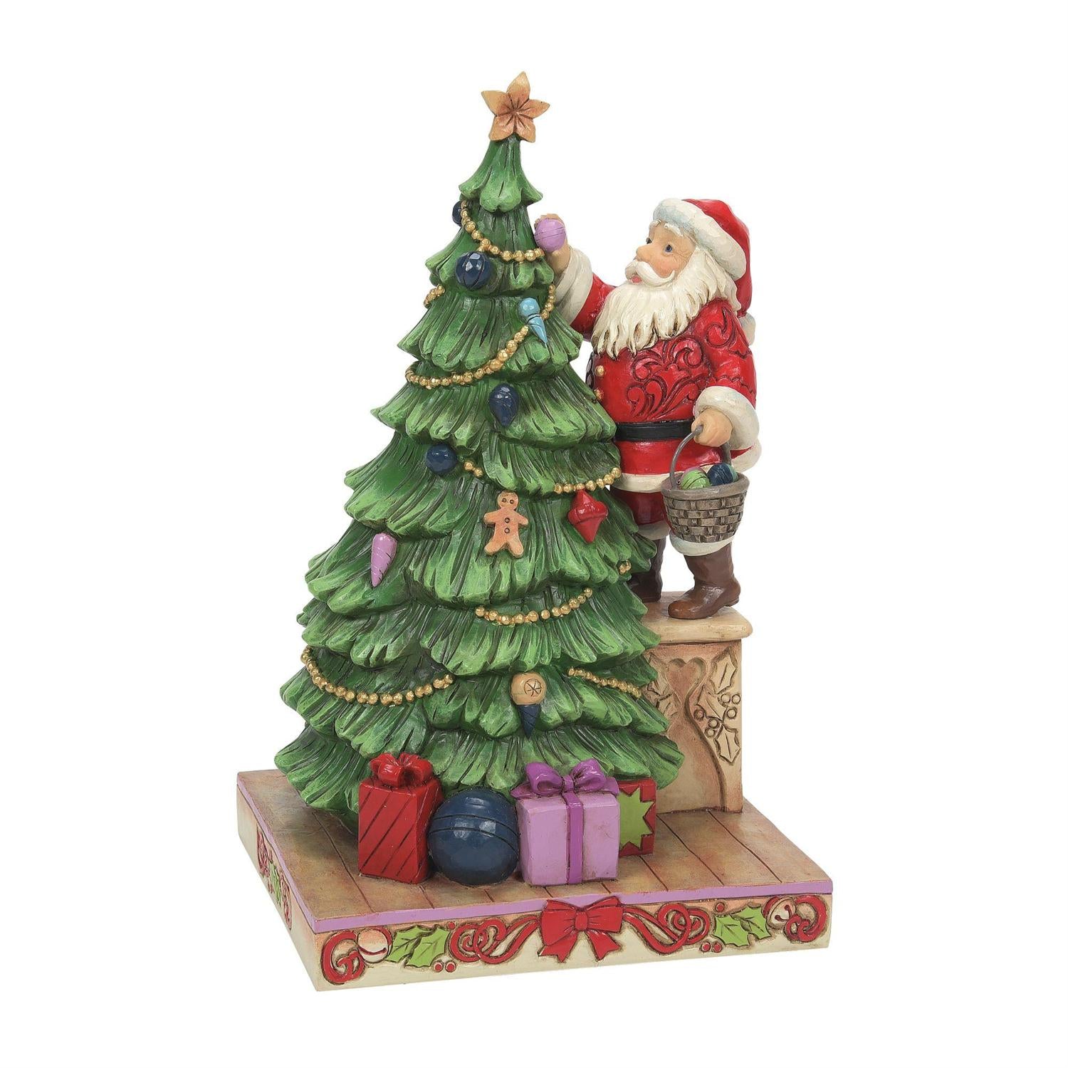 Santa Decorating the Tree - Lake Norman Gifts