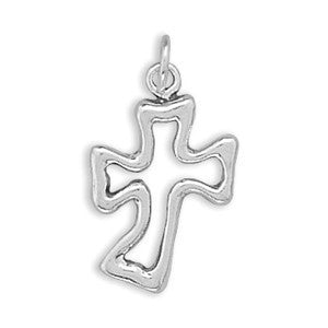 Cut Out Curved Cross Charm