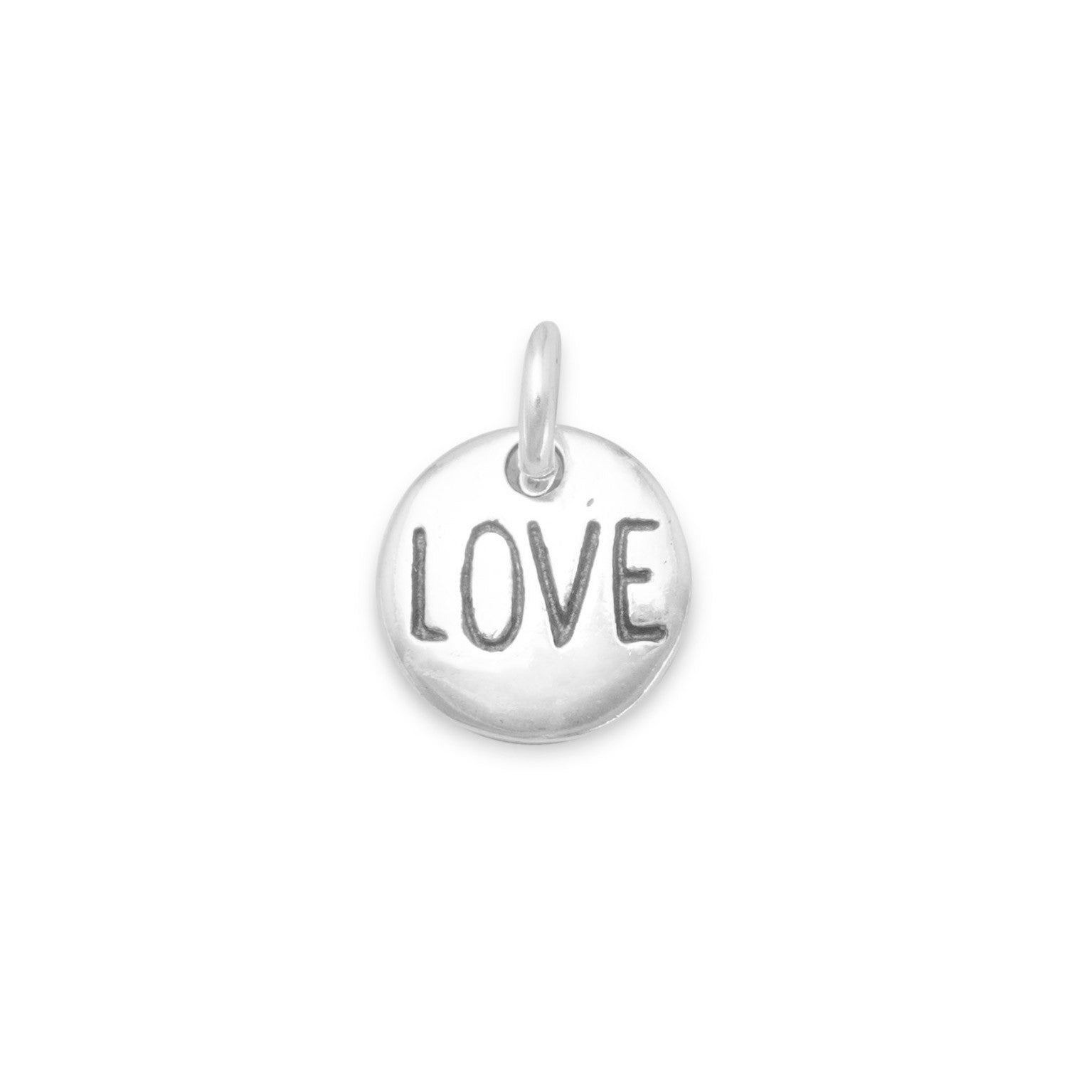 Oxidized "Love" Charm