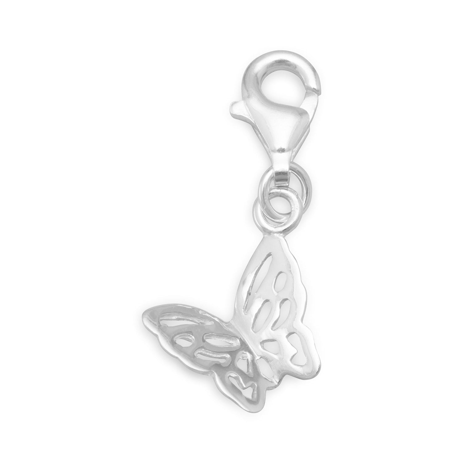 Cutout Butterfly Charm with Lobster Clasp