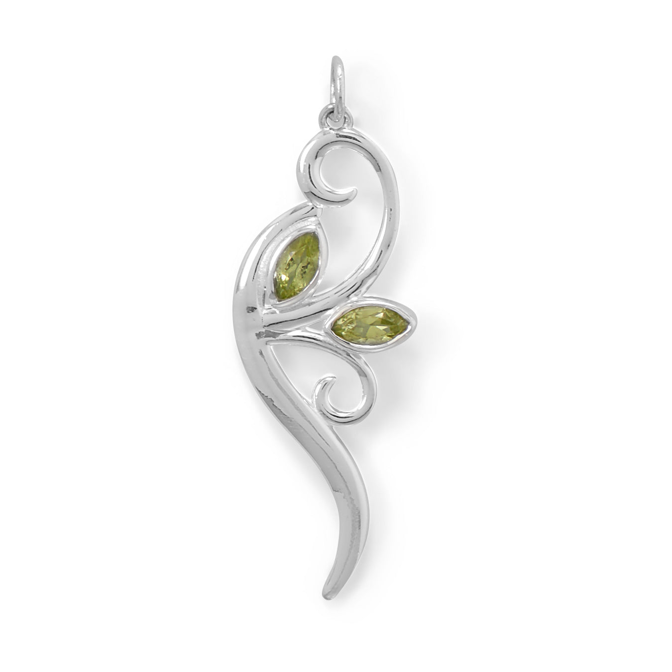 Unbe-LEAF-ily Beautiful! Peridot Leaf and Branch Pendant