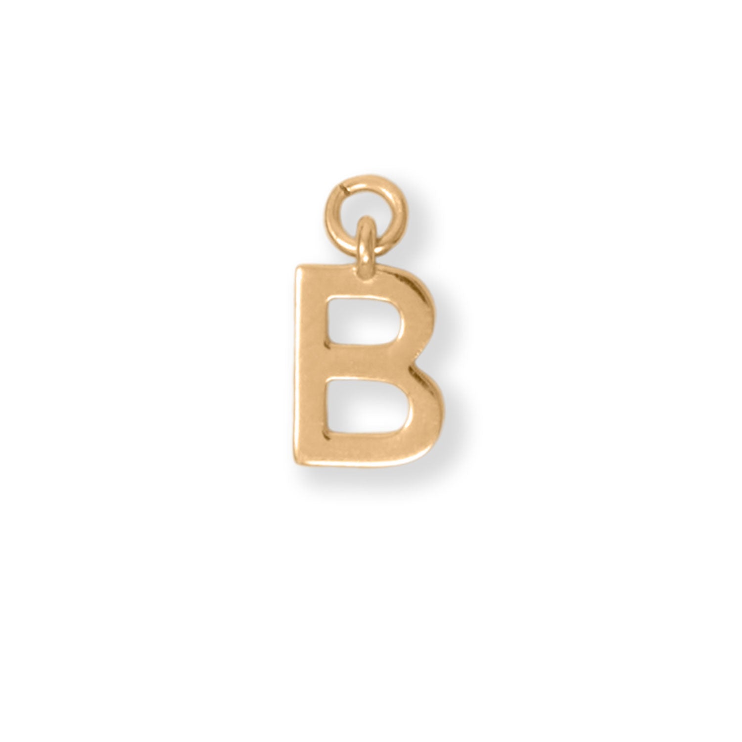 14 Karat Gold Plated Polished "B" Charm