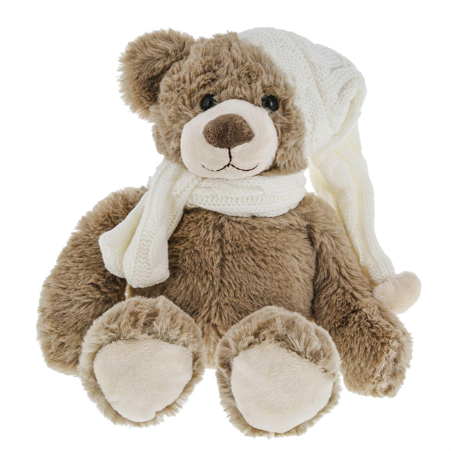 Small Teddy Bear with Scarf Sleeping Hat - Lake Norman Gifts