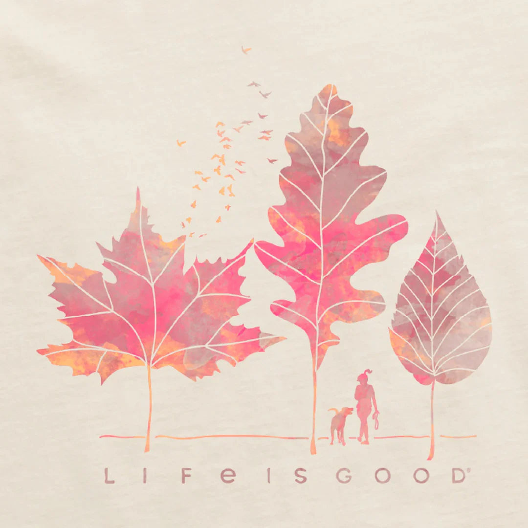 Life Is Good Women's Tee, Putty White (Size L)