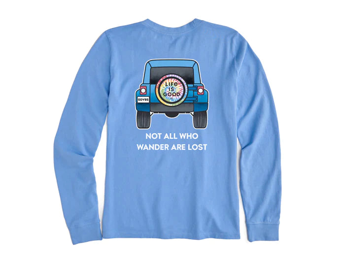 Life Is Good Women's Tee, Cornflower Blue (Size XL)