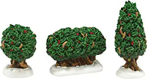 Department 56 Village Holly Shrubs  Set of 3 - Lake Norman Gifts