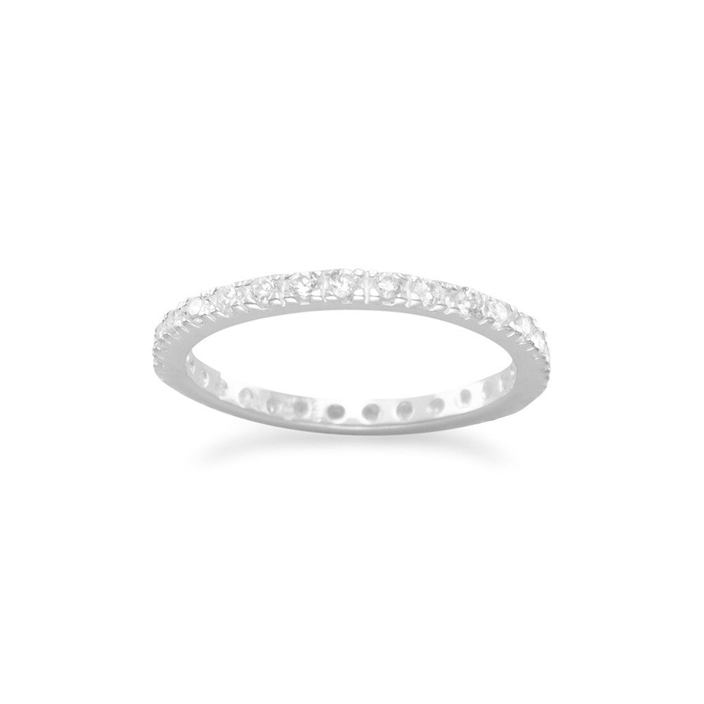 Clear CZ Eternity Band Ring