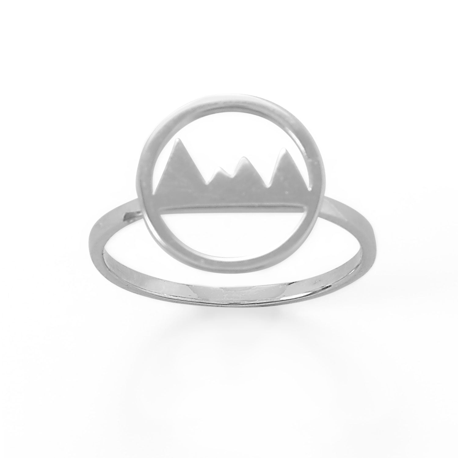 Peak of Fashion! Rhodium Plated Mountain Range Ring