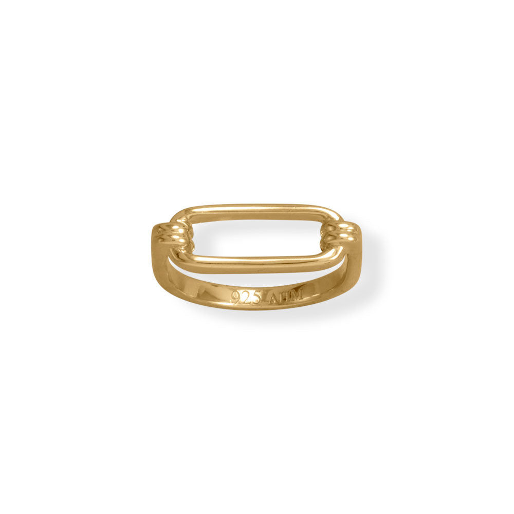 14 Karat Gold Plated Paperclip Ring