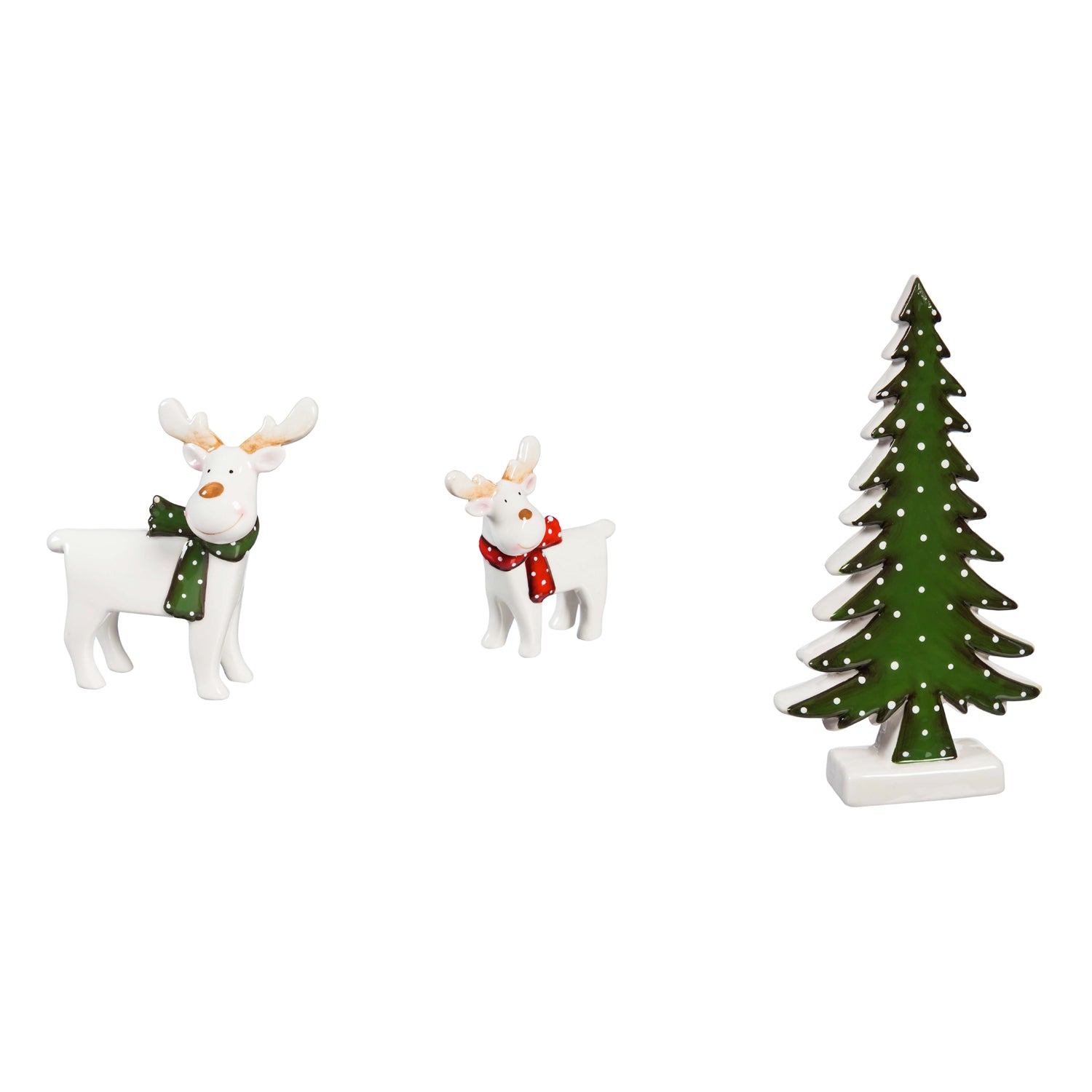 Large Reindeer, Small Reindeer and Christmas Tree set of 3 - Lake Norman Gifts