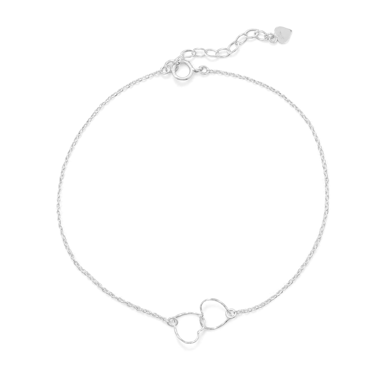9"+1" Twisted Wire Hearts Anklet