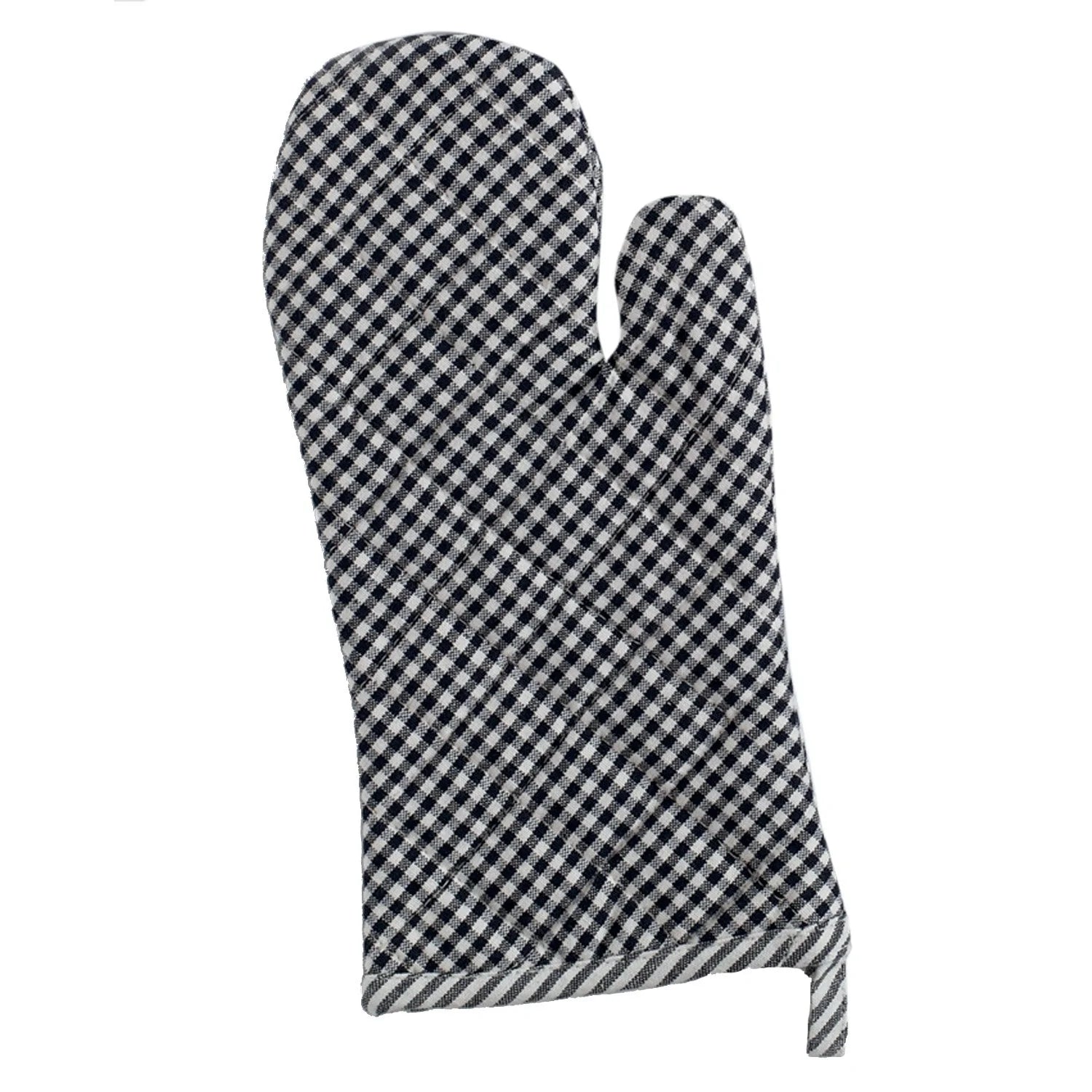 Black Chef Check Oven Mitt - Lake Norman Gifts