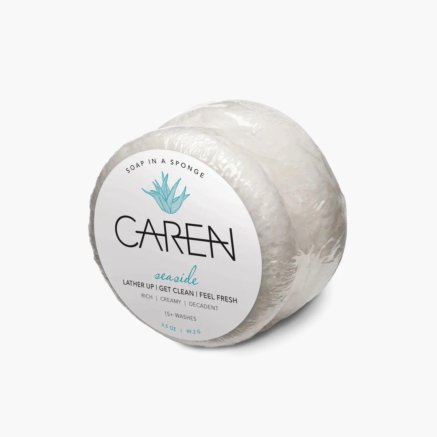 Caren Shower Soap Sponge - Seaside White - Lake Norman Gifts