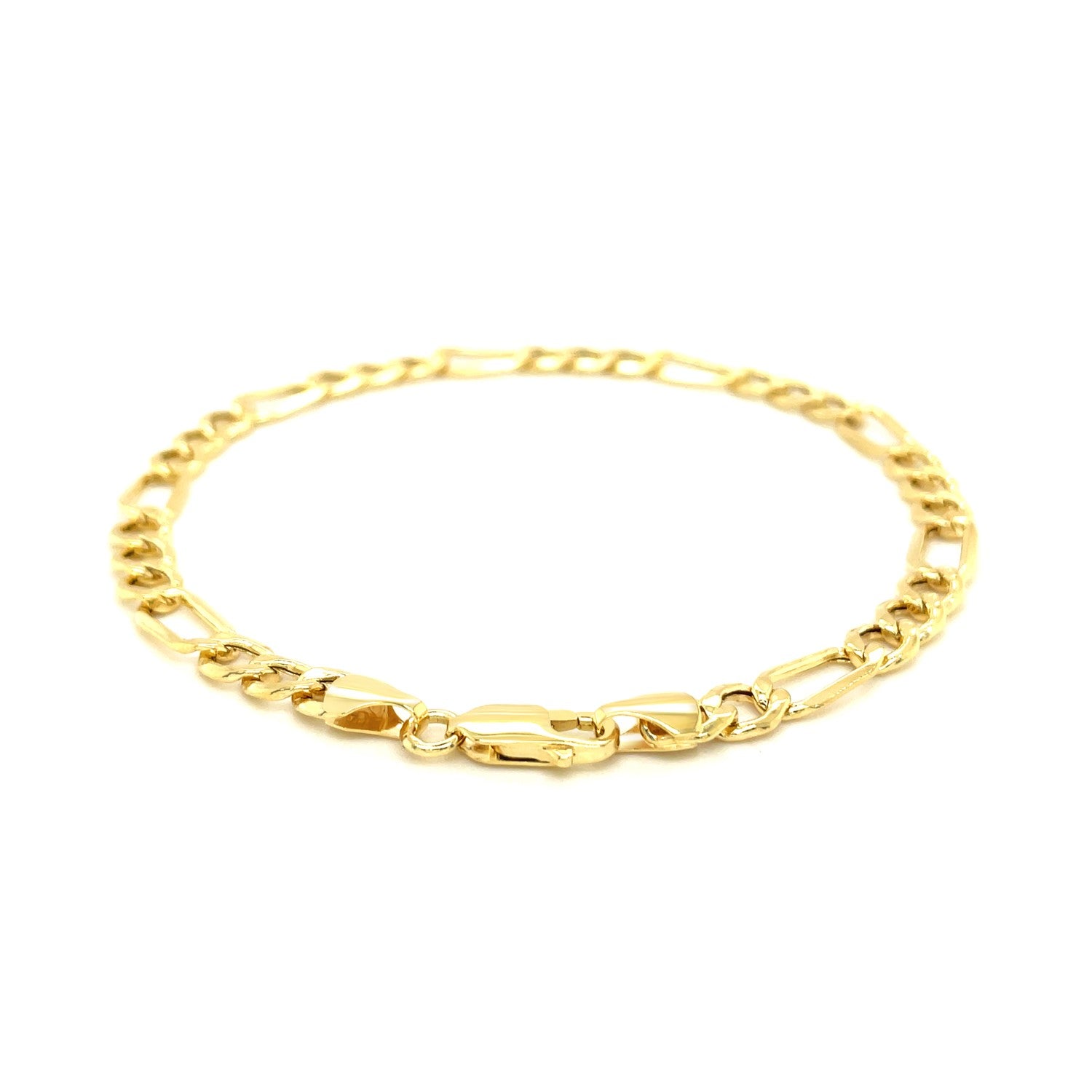 5.4mm 14k Yellow Gold Lite Figaro Bracelet