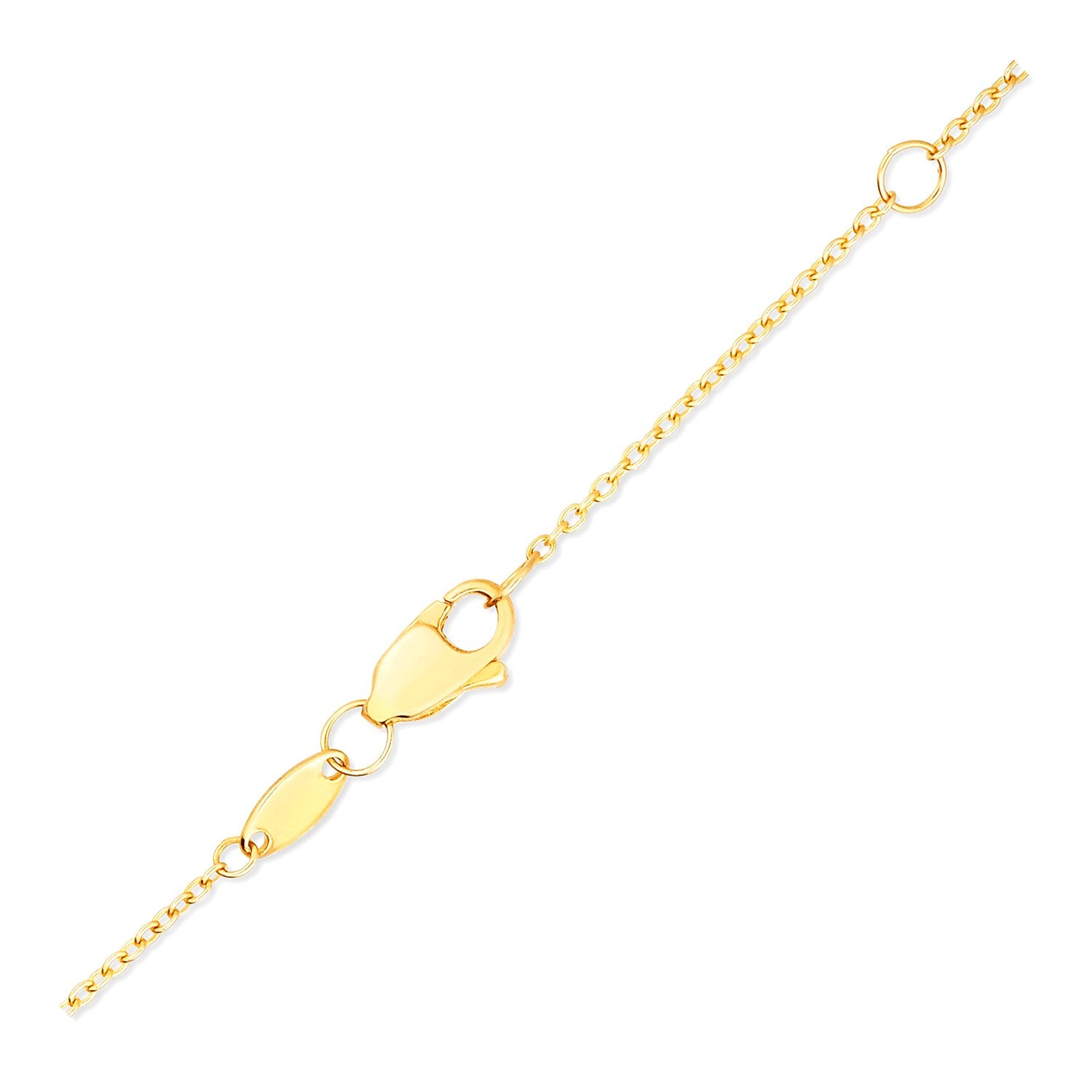 14k Two-Tone Gold Necklace with Interlaced Heart and Arrow Charm
