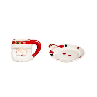Cookies for Santa Gift Set with Plate and 18 oz Cup - Lake Norman Gifts