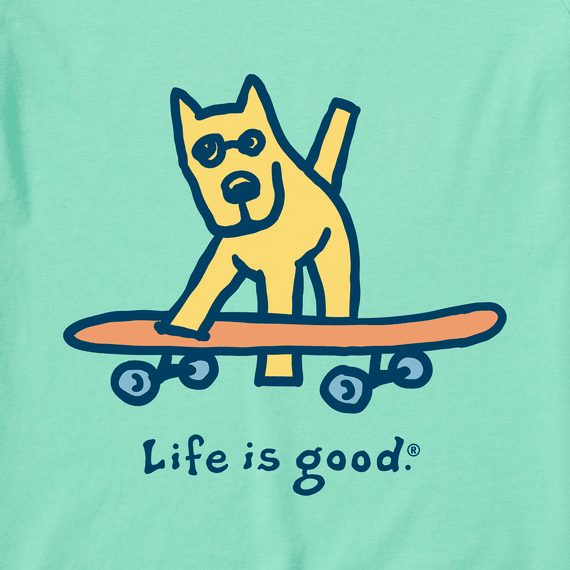 Life Is Good Boys Tee, Spearmint Green (Size Medium)