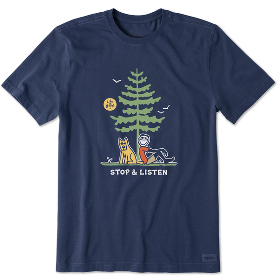 Men's Jake and Rocket Stop and Listen - Lake Norman Gifts